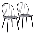 LumiSource Riley High-Back Chairs, Black, Set Of 2 Chairs 1 thumbnail image