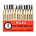 Yasutomo Niji Woodcarving Tools, Set Of 12