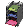 Safco® Onyx™ 5-Drawer Mesh Literature Organizer, Black