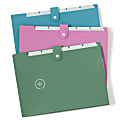 U Brands U-Eco™ 6 Pocket Poly Expandable Folder, 6" Expansion, Letter (8 1/2" x 11"), Assorted Colors, Pack Of 3