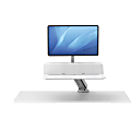 Fellowes® Lotus™ RT Sit-Stand Desk Riser Workstation, Single Monitor, 35-1/2 "W x 23-3/4 "D, White
