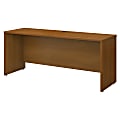 Bush Business Furniture Components Credenza Desk 72"W x 24"D, Warm Oak, Premium Installation