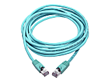 Tripp Lite Cat6a Snagless Shielded STP Patch Cable 10G, PoE, Aqua M/M 14ft - 1.25 GB/s - Shielding - Aqua