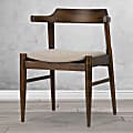 Glamour Home Atlas Upholstered Fabric Dining Accent Chairs, Beige/Dark Brown, Set Of 2 Chairs 1 thumbnail image