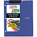 Five Star® Clip 'N Store 2-Pocket Folder, 8-1/2" x 11", Pacific Blue 1 thumbnail image