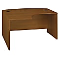 Bush Business Furniture Components L Bow Desk Left Handed, 60"W x 43"D, Warm Oak, Premium Installation
