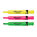 Office Depot® Brand Chisel-Tip Highlighter, Plastic, Assorted, Pack Of 3