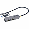 StarTech.com USB 3.0 Multi-Media Memory Card Reader, SD/microSD/CompactFlash, USB-C 5Gbps External Card Reader with Attached USB-A Adapter 1 thumbnail image