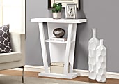 Monarch Specialties Hall Accent Table, Trapezoid, White 1 thumbnail image