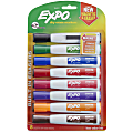 EXPO® Magnetic Dry Erase Markers With Eraser, Chisel Tip, Assorted Ink Colors, Pack Of 8 1 thumbnail image
