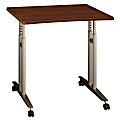 Bush Business Furniture Series C 36" Wide Adjustable Height Mobile Table, Hansen Cherry, Premium Installation