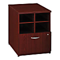 Bush Business Furniture Components 24"W Lateral 1-Drawer Storage Cabinet, Mahogany/Mahogany, Premium Installation