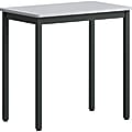 Lorell® Melamine/Steel Utility Table, 30"H x 30"W x 18-1/8"D, Gray/Black 1 thumbnail image