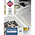 Maco Assorted Laser/Inkjet File Folder Labels - 43/64" Width x 3 7/16" Length - Permanent Adhesive - Inkjet, Inkjet - White - 30 / Sheet - 1500 / Box