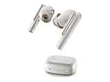 Poly Voyager Free 60+ - True wireless earphones with mic - in-ear - Bluetooth - active noise canceling - white sands - Certified for Microsoft Teams