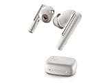 Poly Voyager Free 60+ UC Earset - Stereo, Mono - True Wireless - Bluetooth - 9.8 ft - 20 Hz - 20 kHz - Earbud - Binaural - In-ear - Noise Canceling - White Sand