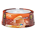 TDK DVD-R Recordable Media Spindle, Cool Colors, 4.7GB/120 Minutes, Pack Of 25 1 thumbnail image