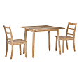 Linon Allbright Wood 3-Piece Folding Table Set, Gray 1 thumbnail image