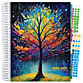 2026-2027 Excello Brands Weekly/Monthly Academic Year Deluxe Teacher Planner, 8-1/2" x 11", Black Tree Seasons, August To July, Total Qty 1