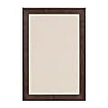 DesignOvations Beatrice Non-Magnetic Framed Linen Fabric Pinboard, 18” x 27", Beige, Walnut Brown Plastic Frame 1 thumbnail image