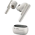 Poly Voyager Free 60+ UC Earset - Siri, Google Assistant - Stereo - True Wireless - Bluetooth - 98.4 ft - 20 Hz - 20 kHz - Earbud - Binaural - In-ear - Noise Reduction Microphone - Noise Canceling - White Sand