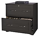 Realspace® Pelingo 30-1/2"W x 21-13/16"D Lateral 2-Drawer File Cabinet, Dark Gray 1 thumbnail image