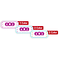 Custom 1, 2 Or 3 Color Printed Labels/Stickers, Indented  Rectangle Shape, 1-1/4" x 3", Box Of 250