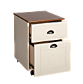 Realspace® Shore Mini Solutions 19-1/2"D Vertical 2-Drawer Rolling Pedestal File Cabinet, Antique White