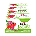 Trident® Layers Watermelon And Tropical Fruit Gum, 14 Pieces Per Pack, Box Of 12 Packs