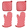 Better Houseware Striped Oven Mitt and Pot Holder Kit, Red 1 thumbnail image