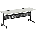Lorell Flip Top Training Table - Gray Triangle, High Pressure Laminate (HPL) Top - 72" Table Top Width x 24" Table Top Depth - 30" Height - Assembly Required 1 thumbnail image