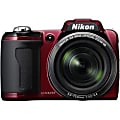 Nikon Coolpix L110 12.1 Megapixel Compact Camera - 5 mm-75 mm - Red 1 thumbnail image