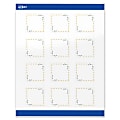 Avery® Print-To-The-Edge Labels With Sure Feed® Technology, S00-DN5-PRWGP10, Square, 2" x 2", Glossy White, Preprinted Green Florals with Gold Dots Design, Pack Of 120 1 thumbnail image