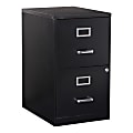 Office Star™ 20"D Vertical 2-Drawer Locking File Cabinet, Black