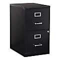 Office Star™ 20"D Vertical 2-Drawer Locking File Cabinet, Black 1 thumbnail image