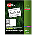 Avery® EcoFriendly 100% Recycled Name Badges, 2 1/3" x 3 3/8", White, Pack Of 400