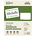 Avery® EcoFriendly 100% Recycled Name Badges, 2 1/3" x 3 3/8", White, Pack Of 400