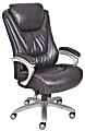 Serta® Big & Tall Smart Layers Bonded Leather High-Back Office Chair, Harmony Coffee/High Gloss Satin Nickel