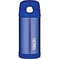 Thermos Blue 12 oz FUNtainer Bottle - 12 oz - Vacuum - Blue