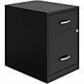 LYS SOHO File Cabinet - 14.3" x 18"19.1" - 2 x File, Box Drawer(s) - Material: Plastic, Steel - Finish: Black 1 thumbnail image