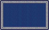 Flagship Carpets Double-Border Rectangular Rug, 90" x 144", Light Blue 1 thumbnail image