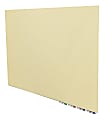 Aria Magnetic Low-Profile 1/4" Glass Unframed Dry-Erase Whiteboard With 4 Rare Earth Magnets, 4 Markers And Eraser, 36" x 48", Beige