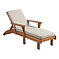 Linon Keir Outdoor Chaise, Natural/Antique White