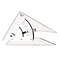 Pacific Arc Adjustable Acrylic Triangle, 8", Topaz