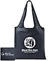 Custom Promotional Out Of The Ocean® Promotional Pocket Tote, 16-15/16” x 16-1/2”, Black/Navy Blue