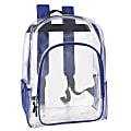 Trailmaker Heavy-Duty Clear Backpack, Blue Trim