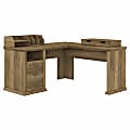 Bush Furniture Yorktown 60"W L-Shaped Desk With Storage And Organizers, Reclaimed Pine, Standard Delivery 1 thumbnail image