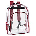 Trailmaker Heavy-Duty Clear Backpack, Red Trim