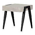 South Shore City Life End Table, 19-3/4"H x 19-3/4"W x 19-3/4"D, Concrete Gray/Black