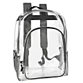 Trailmaker Heavy-Duty Clear Backpack, Gray Trim